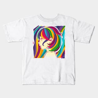 colorful girl #3 Kids T-Shirt